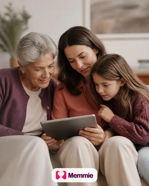 Family sharing a Moment