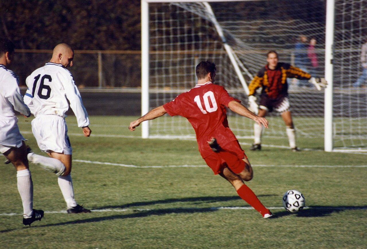 A football on grass