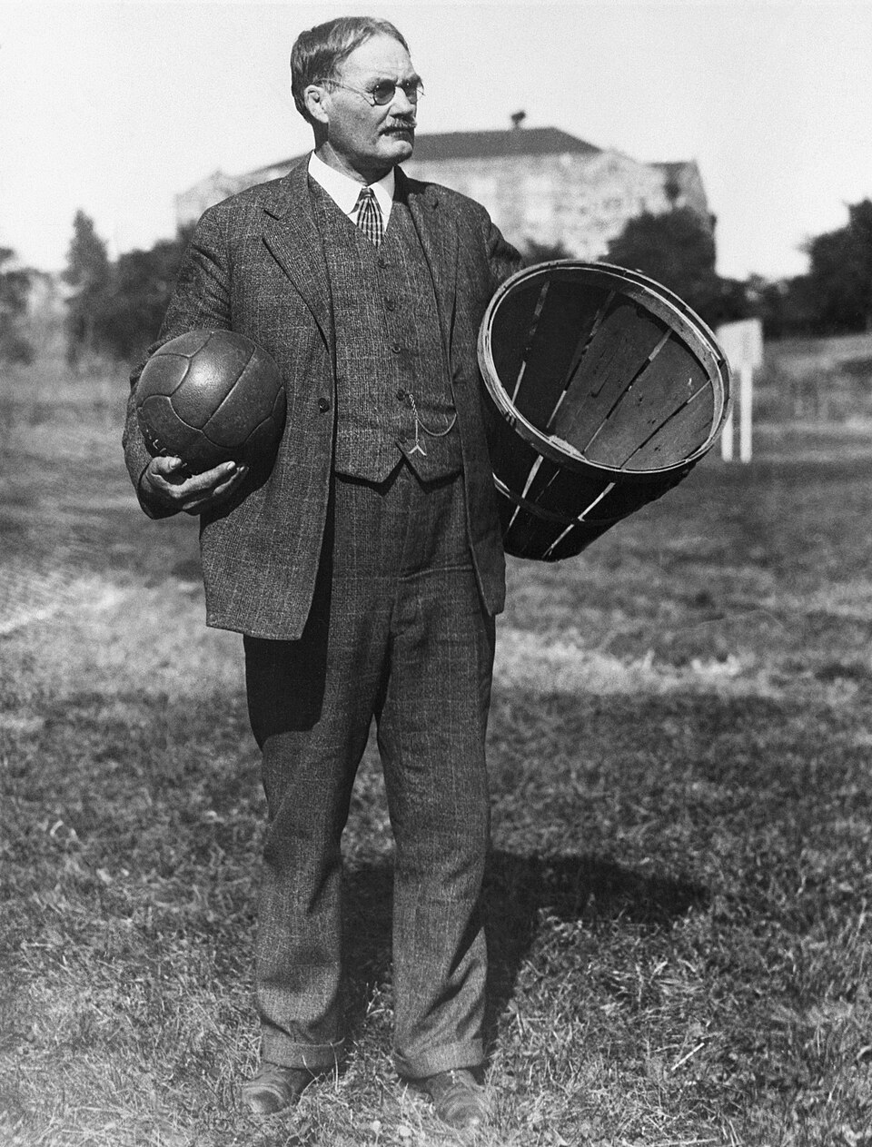 James Naismith invents basketball