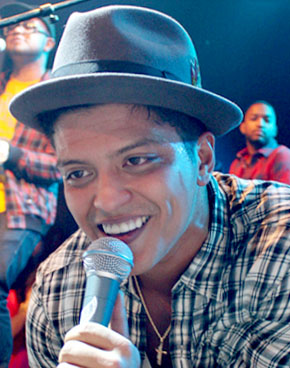 Bruno Mars performing in Las Vegas