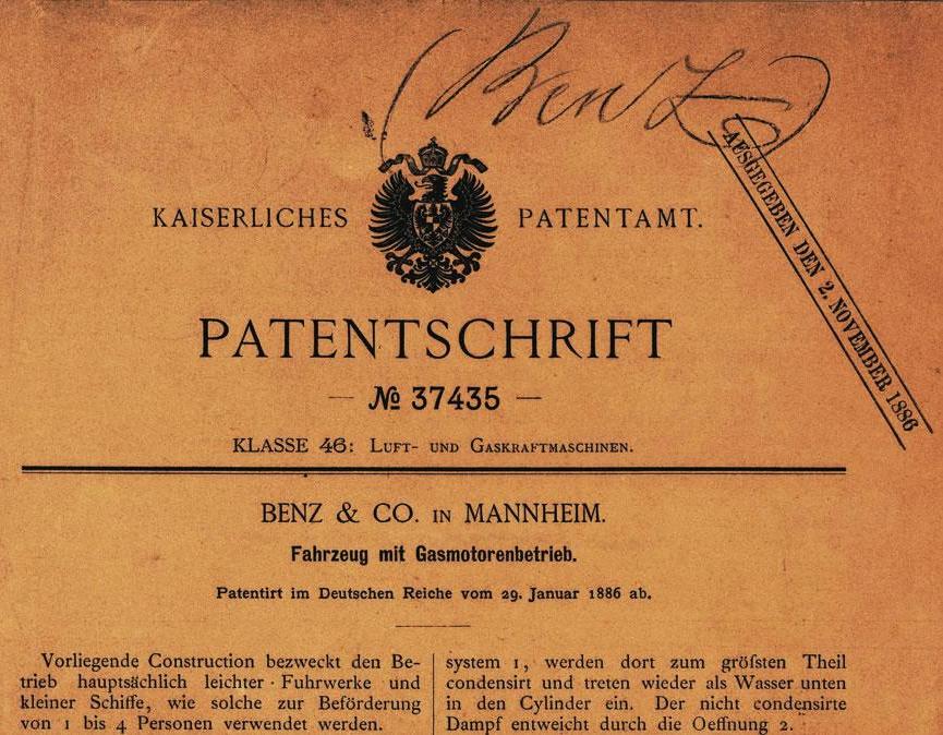Automobile patent filed