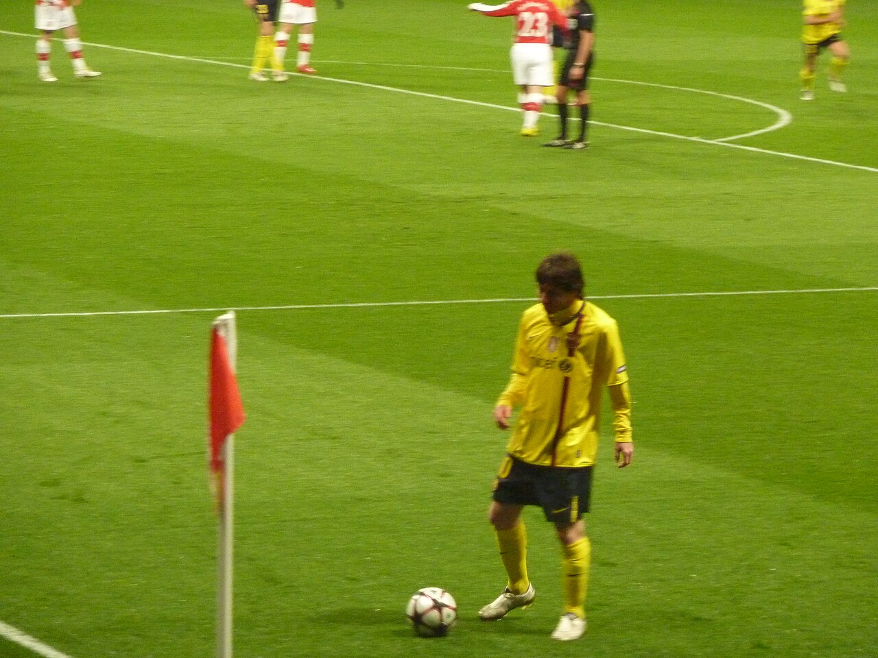 Lionel Messi playing for Barcelona
