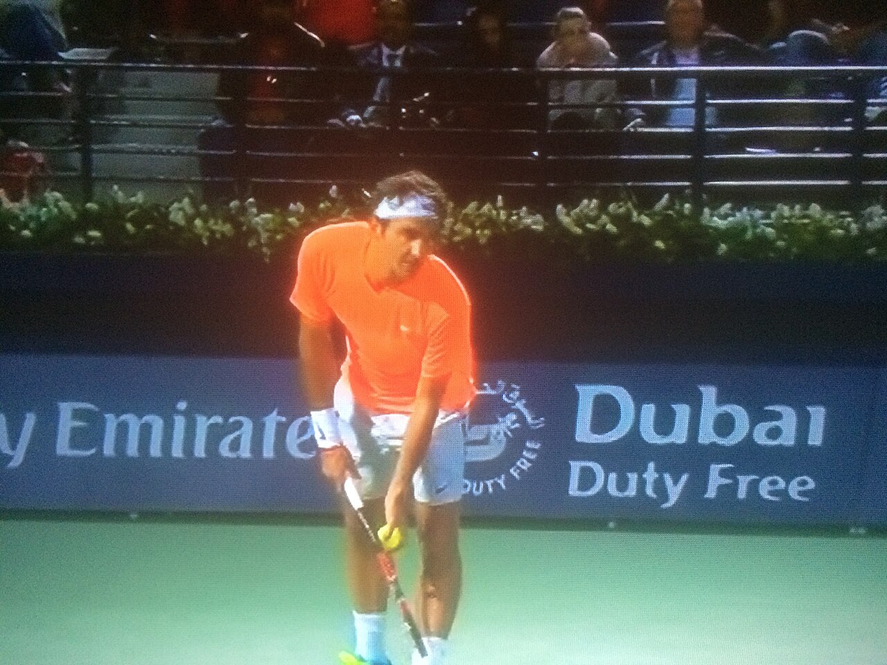 Roger Federer playing tennis