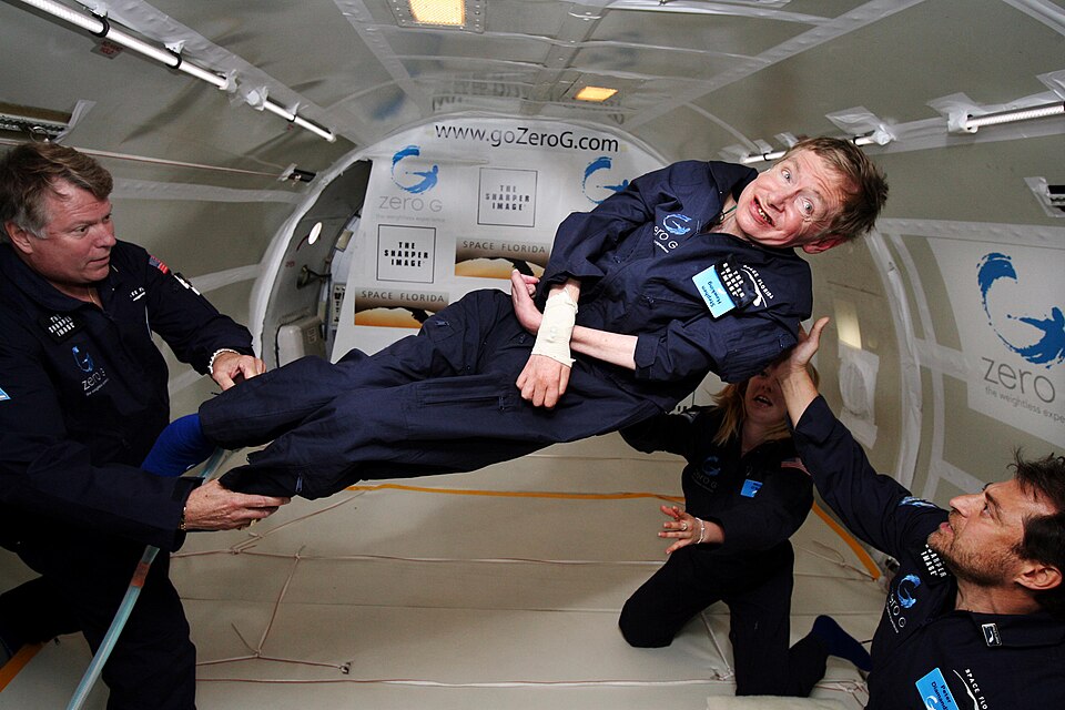 Experiences weightlessness